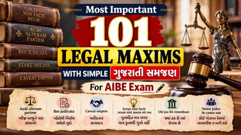 AIBE પરીક્ષાની તૈયારી માટે 101 Legal Maxims