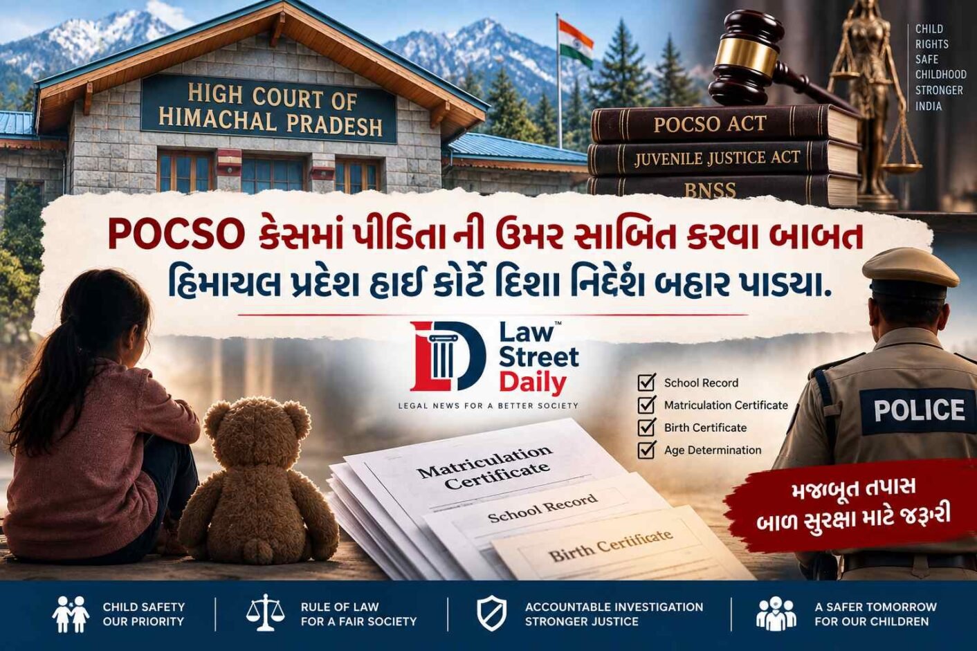 POCSO કેસમાં પીડિતા ની ઉંમર બાબત હાઇ કોર્ટે દિશાનિર્દેશ બહાર પાડયા.