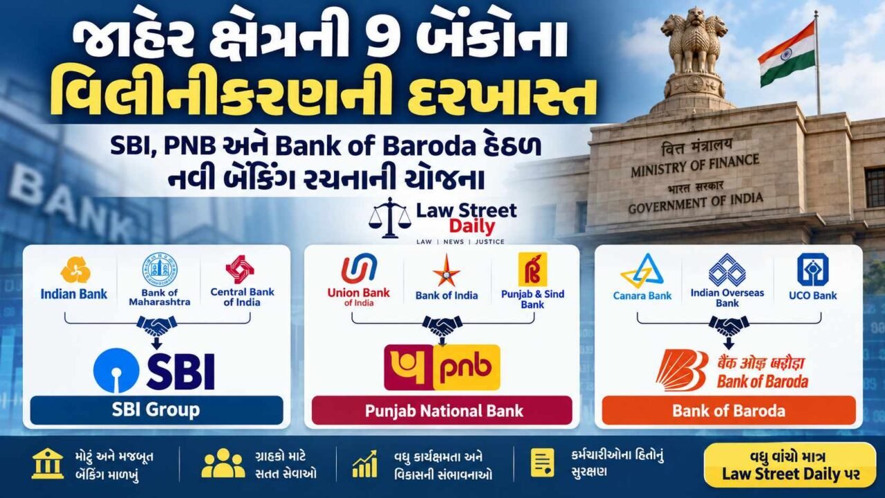 જાહેર ક્ષેત્રની 9 બેંકોના વિલીનીકરણની દરખાસ્ત