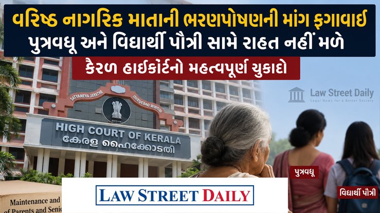 સિનિયર સીટીઝન પોતાની વિધવા પુત્રવધૂ પાસે ભરણપોષણ માંગી શકે નહીં.