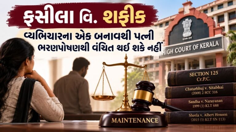 વ્યભિચારના એક બનાવના આધારે પત્નીને ભરણપોષણથી વંચિત કરી શકાય નહીં